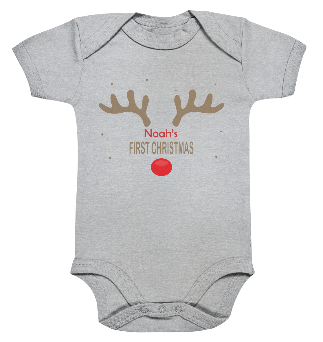 My First Christmas, Name personalisierbar - Organic Baby Bodysuite