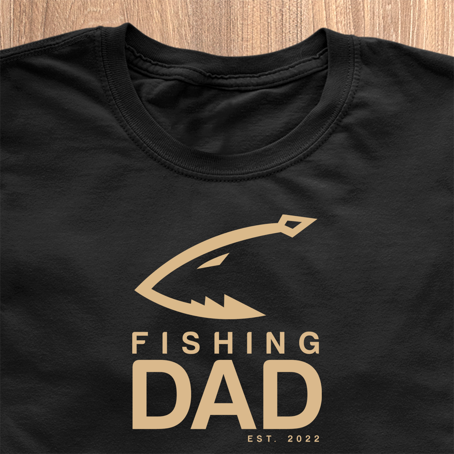 Fishing Dad T-Shirt - datum gepersonaliseerd