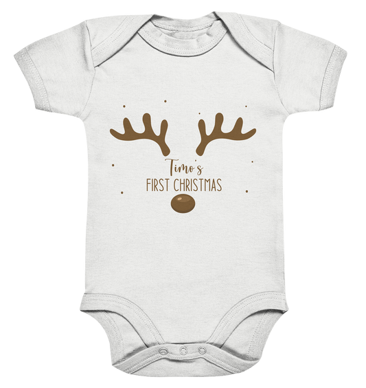 First Christmas Organic Baby Bodysuite